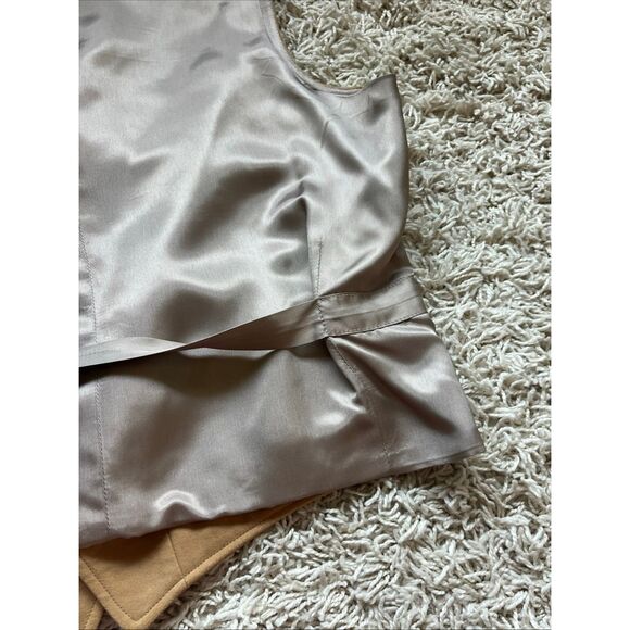 Ben Silver Wool Camel Waistcoat Vest Men's Suit Size 40R - Picture 12 of 12